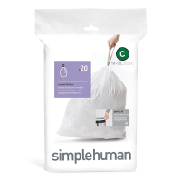 Vuilniszakken met trekband 10-12 liter | Simplehuman code C | 20 stuks SSI00028