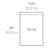 Vuilniszakken met trekband 10-12 liter | Simplehuman code C | 20 stuks SSI00028 - 3