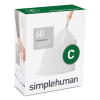 Simplehuman Vuilniszakken met trekband 10-12 liter | Simplehuman code C | 3 x 20 stuks  SSI06022