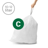 Vuilniszakken met trekband 10-12 liter | Simplehuman code C | 5 x 20 stuks SSI06050 - 2