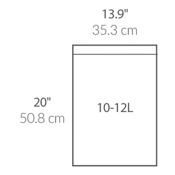 Vuilniszakken met trekband 10-12 liter | Simplehuman code C | 5 x 20 stuks SSI06050 - 3