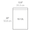 Vuilniszakken met trekband 10-12 liter | Simplehuman code C | 5 x 20 stuks SSI06050 - 3