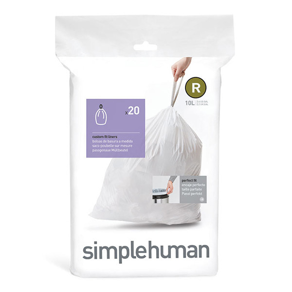 Vuilniszakken met trekband 10 liter | Simplehuman code R | 20 stuks SSI00041 - 1