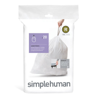 Vuilniszakken met trekband 10 liter | Simplehuman code R | 20 stuks SSI00041