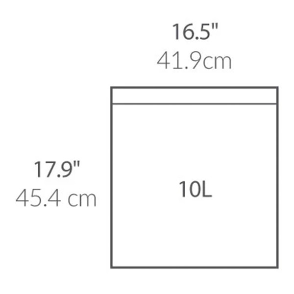 Vuilniszakken met trekband 10 liter | Simplehuman code R | 20 stuks SSI00041 - 3