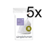 Simplehuman Vuilniszakken met trekband 10 liter | Simplehuman code R | 5 x 20 stuks  SSI06063