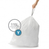 Simplehuman Vuilniszakken met trekband 115 liter | Simplehuman code Y | 200 stuks  SSI00044