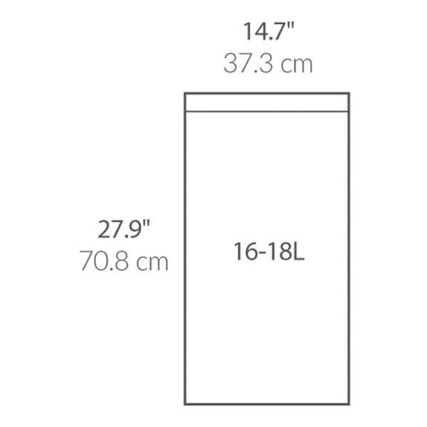 Vuilniszakken met trekband 16-18 liter | Simplehuman code V | 5 x 20 stuks SSI06066 - 3