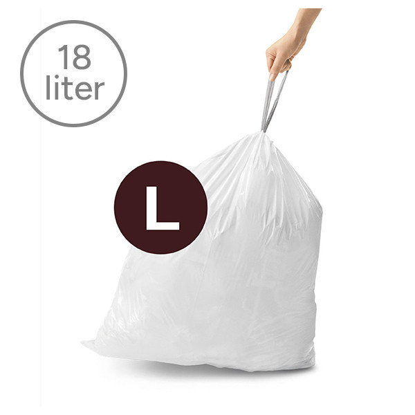Vuilniszakken met trekband 18 liter | Simplehuman code L | 5 x 20 stuks SSI06058 - 2