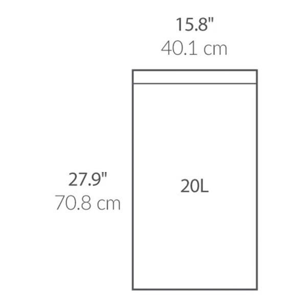 Vuilniszakken met trekband 20 liter | Simplehuman code D | 5 x 20 stuks SSI06051 - 3