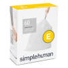 Simplehuman Vuilniszakken met trekband 20 liter | Simplehuman code E | 3 x 20 stuks  SSI06025