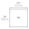 Vuilniszakken met trekband 20 liter | Simplehuman code E | 5 x 20 stuks SSI06052 - 3