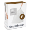 Simplehuman Vuilniszakken met trekband 25 liter | Simplehuman code F | 3 x 20 stuks  SSI06026