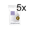 Simplehuman Vuilniszakken met trekband 25 liter | Simplehuman code F | 5 x 20 stuks  SSI06053 - 1