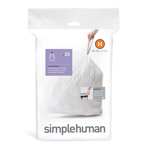Vuilniszakken met trekband 30-35 liter | Simplehuman code H | 20 stuks SSI00033 - 1