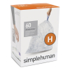 Simplehuman Vuilniszakken met trekband 30-35 liter | Simplehuman code H | 3 x 20 stuks  SSI06027