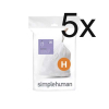 Simplehuman Vuilniszakken met trekband 30-35 liter | Simplehuman code H | 5 x 20 stuks  SSI06055 - 1