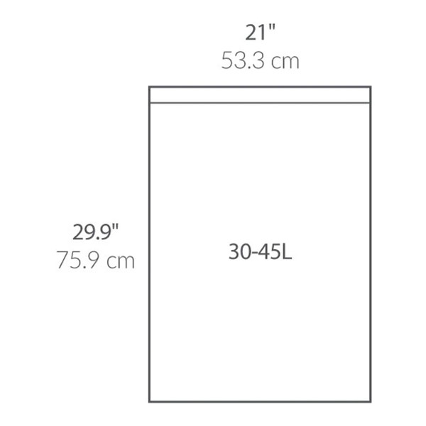 Vuilniszakken met trekband 30-40 liter | Simplehuman code J | 20 stuks SSI00034 - 3