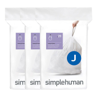 Vuilniszakken met trekband 30-40 liter | Simplehuman code J | 3 x 20 stuks SSI06016