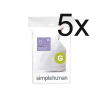 Vuilniszakken met trekband 30 liter | Simplehuman code G | 5 x 20 stuks