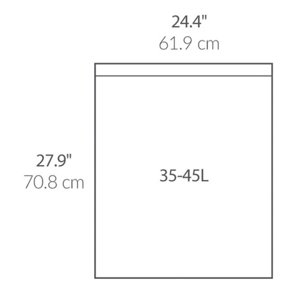 Vuilniszakken met trekband 35-45 liter | Simplehuman code K | 20 stuks SSI00035 - 3