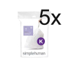 Vuilniszakken met trekband 35-45 liter | Simplehuman code K | 5 x 20 stuks