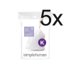 Simplehuman Vuilniszakken met trekband 35-45 liter | Simplehuman code K | 5 x 20 stuks  SSI06057