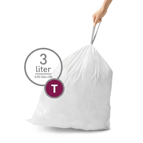 Vuilniszakken met trekband 3 liter | Simplehuman code T | 40 stuks SSI00042 - 1