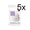 Simplehuman Vuilniszakken met trekband 3 liter | Simplehuman code T | 5 x 40 stuks  SSI06064