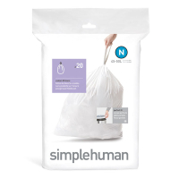 Vuilniszakken met trekband 45-50 liter | Simplehuman code N | 20 stuks SSI00038