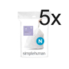 Simplehuman Vuilniszakken met trekband 45-50 liter | Simplehuman code N | 5 x 20 stuks  SSI06060
