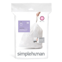 Vuilniszakken met trekband 45 liter | Simplehuman code M | 20 stuks SSI00037