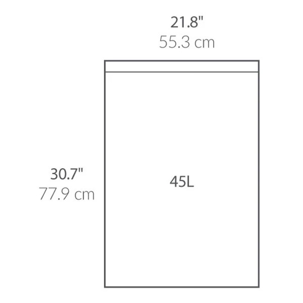 Vuilniszakken met trekband 45 liter | Simplehuman code M | 3 x 20 stuks SSI06029 - 3