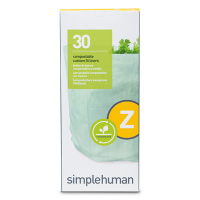Simplehuman Vuilniszakken met trekband 4 liter | Composteerbaar | Simplehuman code Z | 30 stuks  SSI06036