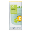 Simplehuman Vuilniszakken met trekband 4 liter | Composteerbaar | Simplehuman code Z | 30 stuks  SSI06036