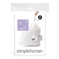 Vuilniszakken met trekband 50-60 liter | Simplehuman code P | 20 stuks SSI00039