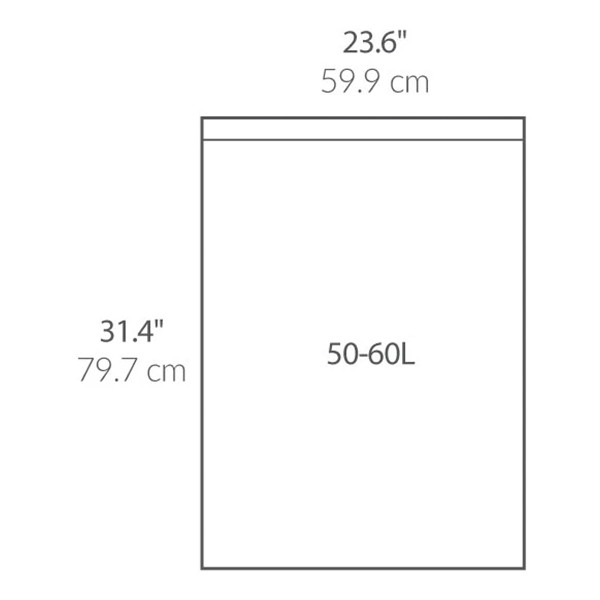 Vuilniszakken met trekband 50-60 liter | Simplehuman code P | 20 stuks SSI00039 - 3