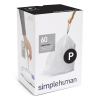 Simplehuman Vuilniszakken met trekband 50-60 liter | Simplehuman code P | 3 x 20 stuks  SSI06030
