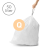 Vuilniszakken met trekband 50 liter | Simplehuman code Q | 3 x 20 stuks SSI06031 - 2