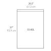 Vuilniszakken met trekband 55 liter | Simplehuman code U | 5 x 20 stuks SSI06065 - 3