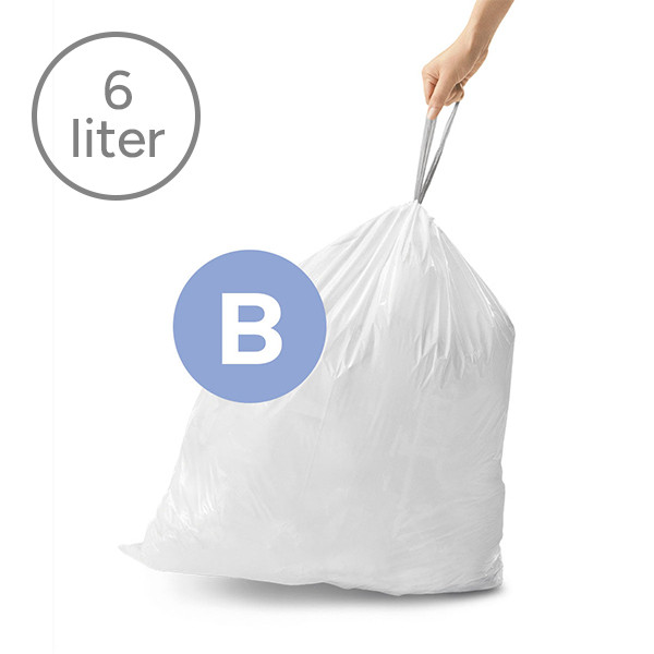 Vuilniszakken met trekband 6 liter | Simplehuman code B | 3 x 30 stuks SSI06021 - 2