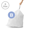 Vuilniszakken met trekband 6 liter | Simplehuman code B | 3 x 30 stuks SSI06021 - 2