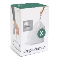 Simplehuman Vuilniszakken met trekband 80 liter | Simplehuman code X | 3 x 20 stuks  SSI06035