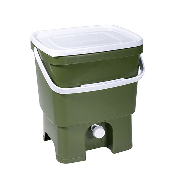 Skaza compostbakje Organko donkergroen/wit (inclusief 1 kg compostversneller)  SSK01006 - 1