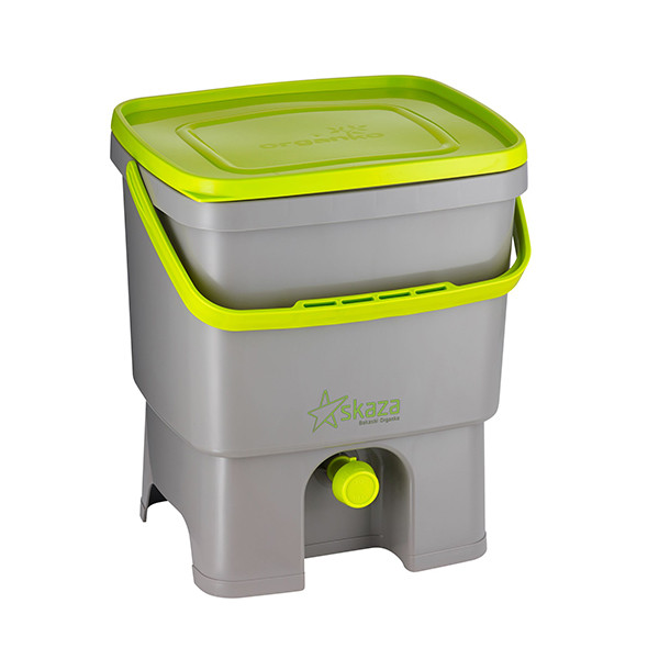 Skaza compostbakje Organko grijs/groen (inclusief 1 kg compostversneller)  SSK01005 - 1