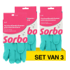 Aanbieding: Sorbo Huishoudhandschoenen Nitril (3 verpakkingen Maat S-M) SSO04232 - 1