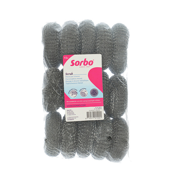 Sorbo Inox Staalspons | 23 gr (15 stuks) SSO04185 - 1