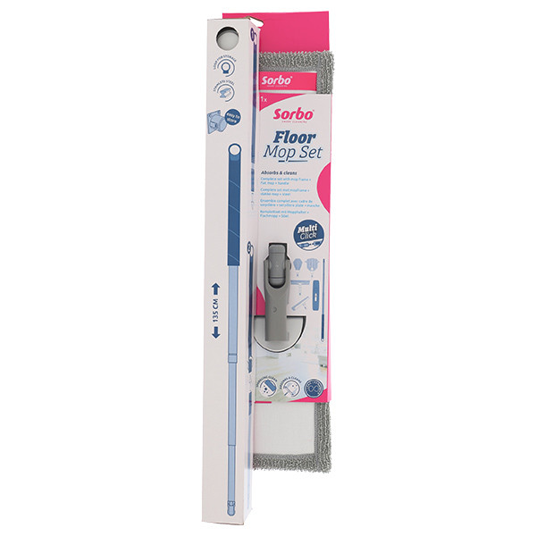 Sorbo Multi Click vloerwisser (46 cm) met ergonomische steel (135 cm)  SSO00225 - 1