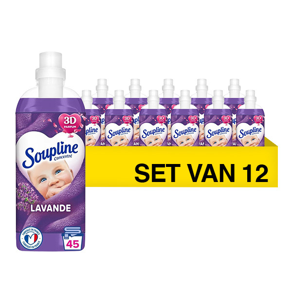 Aanbieding: Soupline Wasverzachter Lavendel 1 L (12 flessen - 540 wasbeurten) SSO04256 - 1