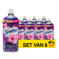 Aanbieding: Soupline Wasverzachter Relax Magnolia & Lavendel 1280 ml (8 flessen - 480 wasbeurten) SSO04203